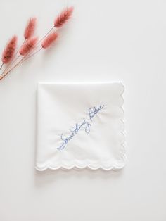 Turn your own handwriting into a custom embroidered handkerchief!You can select the handkerchief style, thread color and personalize your very own embroidered message, done in your handwriting! Each hankie comes with a luxury gift box for safe keeping.**Best results are achieved when the message is short and sweet. Please see the sample images for examples.Once you place your order, you will need to send me an image of your written message. You can email me at info@ellawinston.comThese custom ha Embroidered Cotton Handkerchiefs As Gifts, Elegant White Handkerchiefs For Personalized Gift, Elegant Customizable Handkerchiefs For Bridesmaid Gift, Elegant Customizable Handkerchiefs For Personalized Gifts, Elegant Personalized Handkerchief For Bridesmaid Gift, Cotton Handkerchiefs With Embroidered Text As Gift, Elegant Embroidered Handkerchiefs Gift, White Handkerchiefs With Custom Embroidery As Gift, Cotton Handkerchiefs With Embroidered Text For Gift