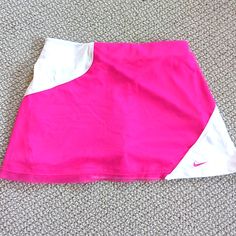 All Reasonable Offers Are Welcome! Classic Nike Women's Tennis Skirt. Hot Pink & White, As Pictured. White Shorts Built In Underneath. Feminine Mesh Skirt Layer Built In On Top. Size Xl But It May Run A Bit Small. Never Worn -- Not Even Once. Overlay Color, Nike Skirts, White Tennis Skirt, Golf Skirt, Golf Skirts, Pink Nike, Pink Nikes, Mesh Skirt, Mesh Overlay