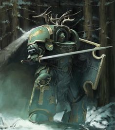 Space Marine Terminator, Terminator Art, Warhammer Dark Angels, 40k Space Marine, The Stag, Marine Art