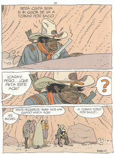 a comic strip with an image of a man in a cowboy hat