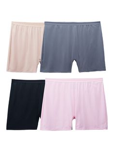 PRICES MAY VARY. Fit for Me Microfiber 4 Pack Slip Shorts Sleek, Lightweight Microfiber Prevents Chafing Great Alternative to Traditional Slip Womens Boxer Shorts, Slip Shorts, Boy Shorts Panties, Lounge Lingerie, Plus Size Fits, Boxer Shorts, The Loom, Fruit Of The Loom, Boy Shorts