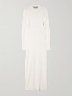 PROENZA SCHOULER Lara convertible cutout bouclé maxi dress | NET-A-PORTER Modern Fall Dress For Daywear, Modern Dresses For Fall Daywear, Modern Fall Daywear Dress, White Formal Maxi Dress, Build Wardrobe, Built In Wardrobe, Proenza Schouler, Net A Porter, Women Collection