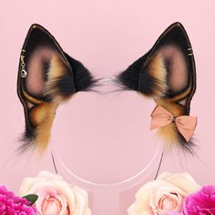 Dog Ears Costume, Creepy Oc, Puppy Space, German Shepherd Ears, Ballet Headpieces, Puppy Girl