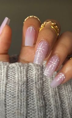 Winter Nails Acrylic, Christmas Nails Easy, Short Acrylic Nails Designs, Pink Acrylic Nails, Xmas Nails, Short Acrylic Nails, Best Acrylic Nails, Cute Acrylic Nails, Love Nails