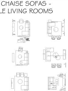 the diagram shows different types of living room furniture