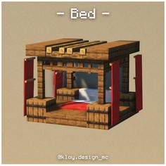 an image of a bed made out of wood