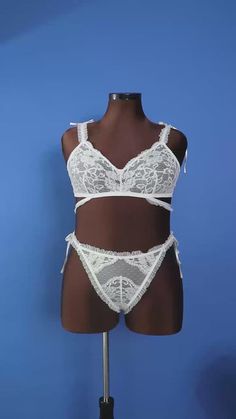 Say "I do" to this bralette designed with ultra-feminine details including ruffle micro-dot mesh straps, functional satin bows and iridescent lace. Lace String Bra For Party, Party Mesh Bra With Removable Pads, Party Bra With Removable Pads In Mesh, Lace String Bra With Lace Closure, Party Lace Bra With Removable Pads, Fitted String Bra With Adjustable Straps, Feminine Party Bra With Delicate Straps, Fitted Bra With Adjustable Straps, White Party Bra With Adjustable Straps