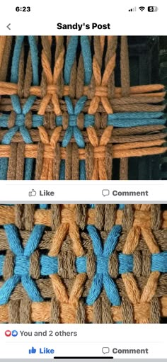 two photos side by side with the same stitch