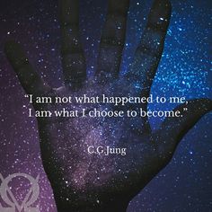 a person's hand with the words i am not what happened to me, i am