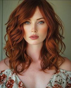 Auburn Hair Makeup, Makeup Looks For Red Hair, Copper Hair Curly, Shoulder Length Copper Hair, Cooper Red Hair, Redhead Hair Color, Deep Auburn Hair, Ginger Hair Dyed, Redhead Hairstyles