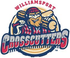 the logo for the baseball team, featuring an image of a man holding a bat