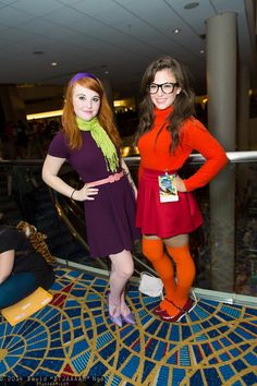 two young women standing next to each other