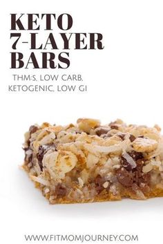 an advertisement for keto layer bars on a white background