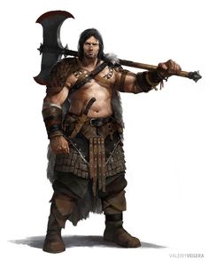 Valeriy Vegera - Barbarian concept Dnd Barbarian, Barbarian Dnd, Viking Character, Dnd Classes, Fantasy Images, Dungeons And Dragons Characters, Fantasy Male