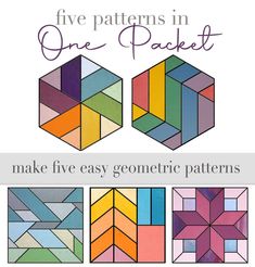 the cover of five patterns in one packet