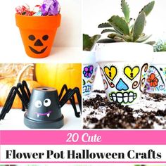 20 cute flower pot halloween crafts for kids and adults to make with their own hands