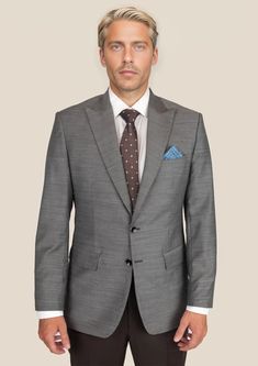 This Granite Grey Birdseye Jacket exudes elegance with its classic style. The sleek and sharp lines of this jacket make it a standout piece in any wardrobe. Custom made from Super 120s pure merino wool, this jacket is a luxurious addition to your collection. Elegant Wool Tweed Jacket For Business Casual, Elegant Outerwear With Suit Collar For Business Casual, Elegant Tweed Jacket For Business, Elegant Business Tweed Jacket, Elegant Wool Tweed Jacket With Notch Lapel, Elegant Single Breasted Wool Tweed Jacket, Tailored Tweed Jacket For Business Casual, Timeless Long Sleeve Suits With Structured Boning, Tailored Elegant Tweed Jacket For Business Casual