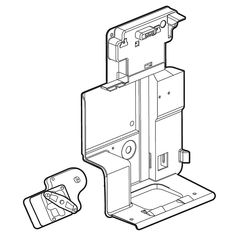 a drawing of an electrical device with the cover open and two wires attached to it