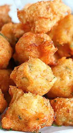 some fried food in a white bowl on a table