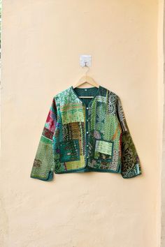 a jacket hanging up on a wall