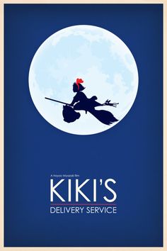 the poster for kiki's delivery service shows a witch flying through the air