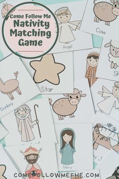 the nativity matching game for kids