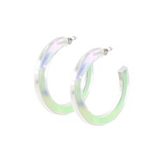 iridescent hoop earrings Iridescent Fashion, Iridescent Jewelry, Iridescent Dress, Jr Prom, Paper Dress, Laser Cut Acrylic, Everyday Accessories, Color Change, Laser Cut