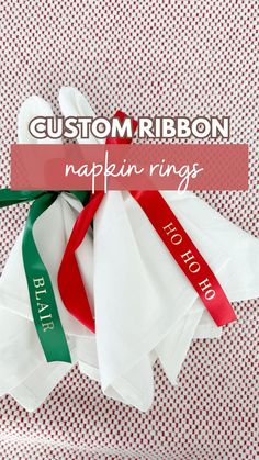 Cute ribbon napkin ring, diy ribbon napkin ring, diy christmas project Diy Napkin Rings Christmas, Napkin Ring Diy, Christmas Napkin Holders, Ribbon Napkin, Diy Napkin Rings, Napkin Rings Christmas, Table Decor Christmas, Napkin Rings Diy, Christmas Napkin Rings