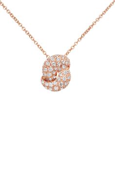 THE LOVE KNOT BY CORALIE-Diamond Love Knot Pendant Necklace-ROSE GOLD Luxury Fine Jewelry Open Heart Necklace, Marissa Collections, Discount Jewelry, Love Knot, Jewel Box, Fine Jewels, Diamond Pendant Necklace, Rose Gold Necklace, Rose Gold Diamonds