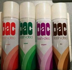 four different types of deodorant are lined up