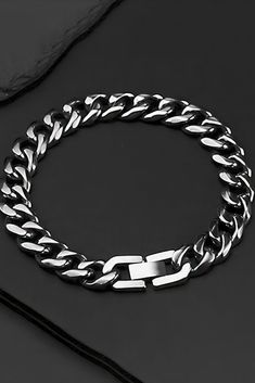 Titanium Cuban Bracelet Durable Silver Stainless Steel Chain Bracelet, Modern Durable Silver Bracelets, Classic Gunmetal Stainless Steel Bracelets, Classic Stainless Steel Bracelets In Gunmetal, Modern Stainless Steel Chain Bracelet, Modern Stainless Steel Durable Chain Bracelet, Gunmetal Stainless Steel Bracelet With Stainless Steel Clasp, Gunmetal Stainless Steel Bracelet, Gunmetal Bracelets With Stainless Steel Clasp