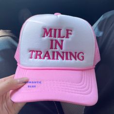 Milf in Training embroidered trucker hat On PRE-ORDER! There can never be too much pink.... MADE IN LOS ANGELES ALL SALES ARE FINAL FOR ACCESSORIES Trucker Hat Sayings, Hat Sayings, Dope Hats, Day List, Cute Kawaii Drawings, Kawaii Drawings, Cricut Vinyl, Kawaii Clothes, Cute Bags