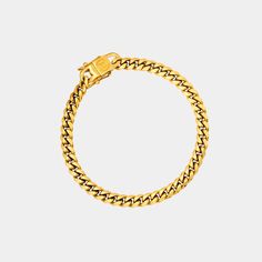 (6mm) Miami Cuban Link Bracelet - Gold - Marcozo Daily Aesthetic, Cuban Link Bracelet, Premium Jewelry, Green Skin, Miami Cuban Link, Classic Bracelets, Miami Cuban, Jewelry For Men, Military Grade