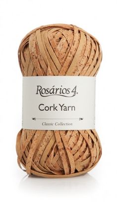 a ball of yarn that is brown and has the words rosdros 4 cork yarn on it