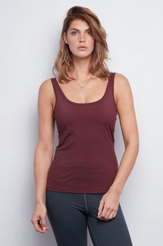 The Sculpt Tank — the Sculpt Legging's other half! Constructed from lightweight Italian fabric, this tank has a low neckline and built-in shelf bra for added support and comfort. Pair it with Sculpt Leggings or Crops for a completed look. Sculpt Italian Performance Jersey Light, breathable, comfortable with a "barely there" feel 100% Opacity High LYCRA® spandex percentage for flexibility 4-way stretch Stretch memory and full shape recovery Sweat wicking/quick drying Wrinkle/Pill Free Chlorine re Medium Support Camisole Tank Top With Built-in Bra, Sleeveless Elastane Top For Pilates, Fitted Athleisure Tank Top With Built-in Bra, Athleisure Tank Top With Built-in Bra, Sleeveless Elastane Tank Top For Pilates, Tank Top With Built-in Bra For Pilates, Compression Scoop Neck Top With Built-in Bra, Yoga Tank Top With Built-in Bra, Compression Tank Top With Built-in Bra For Yoga