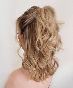 60 Trendiest Updos for Medium Length Hair Med Length Hairdos, Wedding Styles Medium Length Hair, Partial Updo For Medium Length Hair, Boho Hairstyles For Shoulder Length Hair, Bridesmaid Hairstyle Shoulder Length, Medium Length Hair Styles Homecoming, Medium Length Party Hair, Formal Hair Ideas Down Medium Length, Half Up Half Down Bridesmaid Hair Short Medium Lengths