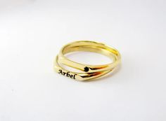 Signet Rings Solid Gold Rings Set Black Spinel Ring 14k | Etsy Formal Stackable Open Rings With Birthstones, Formal Birthstone Stackable Open Rings, Modern Gold Stackable Rings With Birthstones, Modern Gold Stackable Birthstone Rings, Elegant Personalized Yellow Gold Midi Rings, Elegant Personalized Couple Rings, Gift Yellow Gold Double Band Stackable Rings, Elegant Personalized 14k Gold Stackable Rings, Yellow Gold Double Band Stackable Rings As Gift