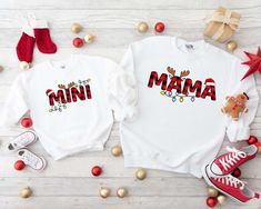 Matching Mom and Daughter Christmas Sweatshirt, Mom and Me Buffalo Check, Christmas Mommy Me Sweater, Buffalo Plaid Shirt, Mama and Mini Gift **Please note: This is not a set - Shirts must be purchased separately to receive both mama and mini shirts. If you have any questions, feel free to reach out at any time, and we will be happy to assist you.** Celebrate the holiday season in style with our matching Mom and Daughter Christmas sweatshirts, featuring an adorable buffalo plaid design. Perfect Mini Shirts, Mama And Mini, Buffalo Check Christmas, Buffalo Plaid Shirt, Mom And Me, Daughter Christmas, Matching Mom, Mini Gift, Mom And Daughter