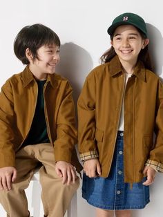 Utility Blouson | UNIQLO US Playful Cotton Outerwear For Outdoor, Playful Fall Outdoor Outerwear, Casual Waterproof Outerwear For Adventure, Brown Sports Outerwear With Pockets, Casual Weatherproof Outerwear For Adventure, Winter Brown Outerwear For School, Casual Uniqlo Outerwear With Pockets, Sporty School Outerwear With Pockets, Casual Brown Waterproof Outerwear