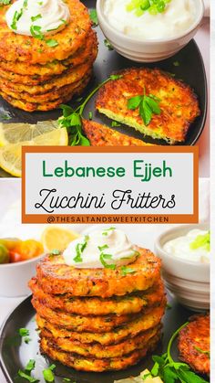 Zucchini Fritters Ejjeh Recipe, Vegetarian Zucchini Recipes, Crispy Zucchini, Sweet Kitchen, Recipe Vegetarian, Zucchini Fritters, Fritter Recipes, Recipes Simple