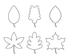 four leaf shapes are shown in the shape of an autumn or fall tree, one is black and white