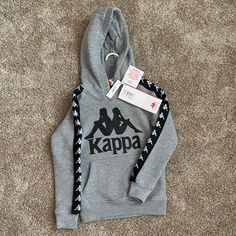 Gray And Black 222 Banda Hurtando Hoodie Kappa Delta Sweatshirt, Kappa Graphic, Kappa Hoodie, Kappa Sigma Shirts, Kappa Tracksuit, Kappa Shirt, Colorful Hoodies, Christmas List, Kids Shirts