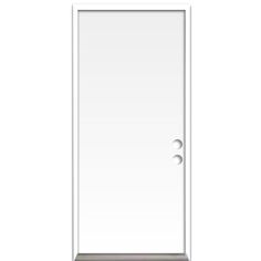 an empty white door on a white background