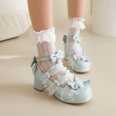 Oc Outfits, Cute High Heels, Shoes Purple, Kawaii Shoes, Japanese Sweet, Shoes Cute, Platform Block Heels, Princess Shoes, Payment Received