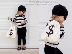 Easy Last Minute Halloween Costumes, Diy Halloween Dress, Halloween Dress Up Ideas, Robber Costume, Costumes Faciles, Diy Fantasia, Meme Costume, Halloween Costumes To Make