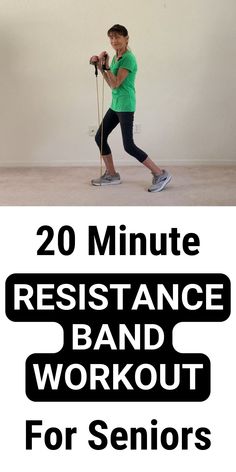 video of a 20 minute strength workout with resistance bands for older adults Exercises With Resistance Bands, Exercise Hacks, Fitness With Cindy, Resistance Band Workouts, Indoor Walking, Band Workouts