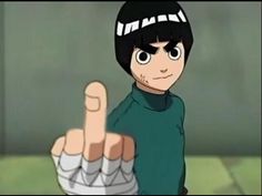 a cartoon character pointing at the camera with his thumb up in front of him and wearing a green shirt