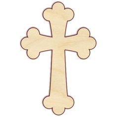 a wooden cross that has been cut out