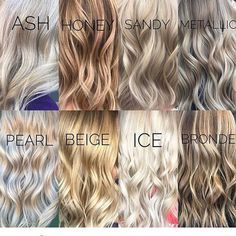 Different Shades Of Blonde Hair, Shades Of Blonde Hair Color, Shades Of Blonde Hair, Types Of Blondes, Blonde Hair Color Chart, Different Shades Of Blonde, Blonde Dye, Hair Color Formulas