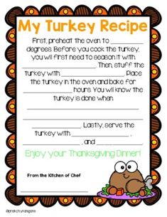 a turkey recipe for thanksgiving is shown